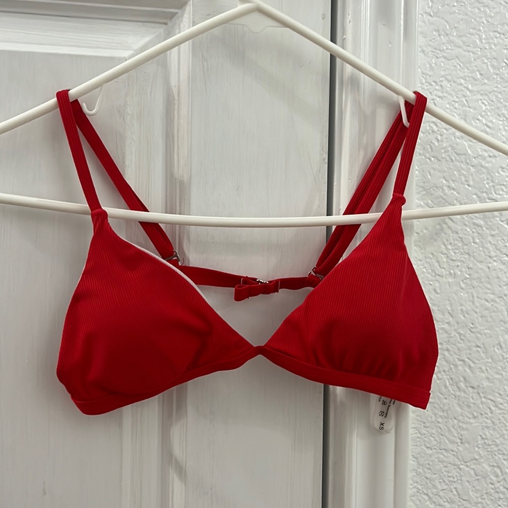 Shein Red bathing suit top